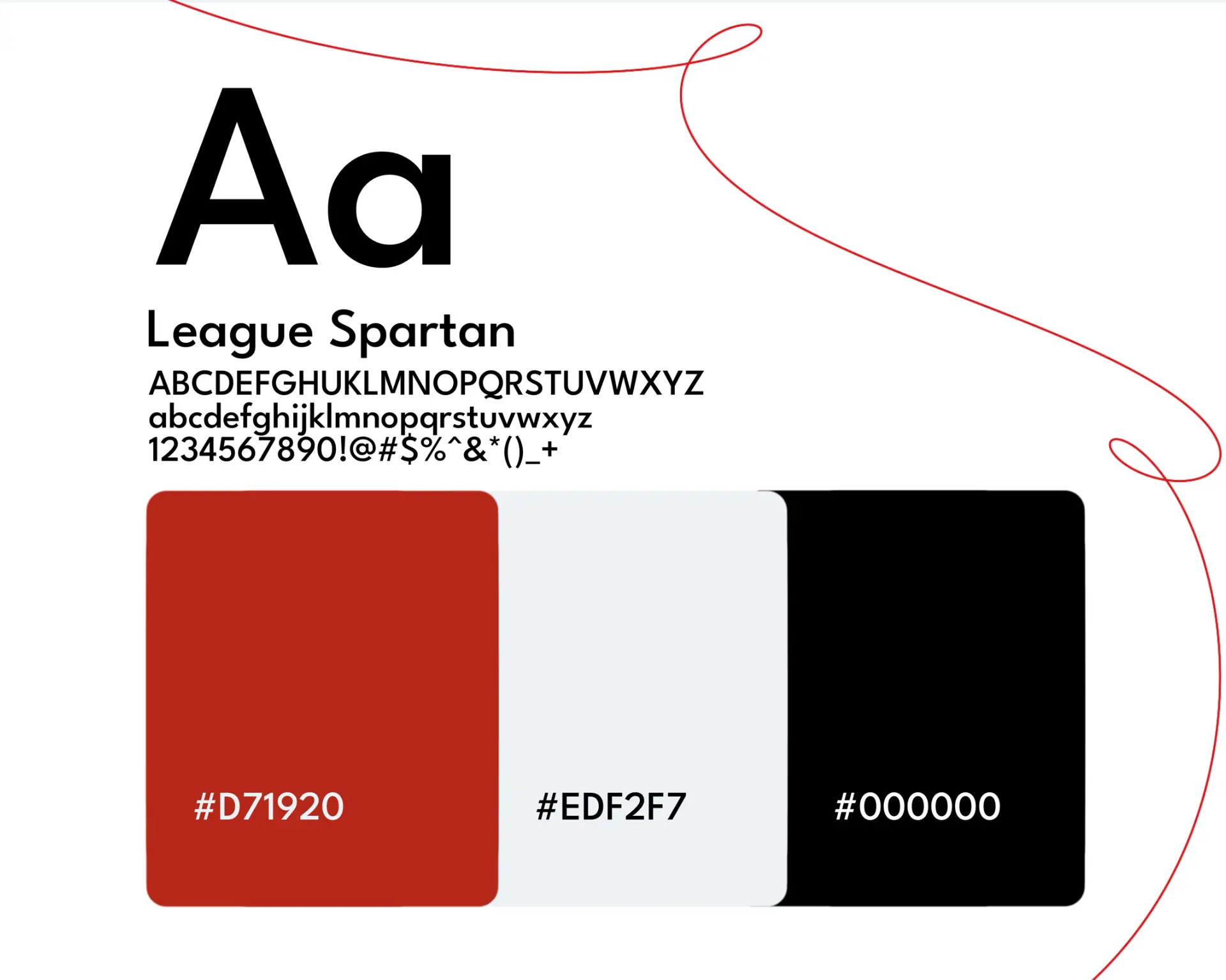 Campaign typography and color palette