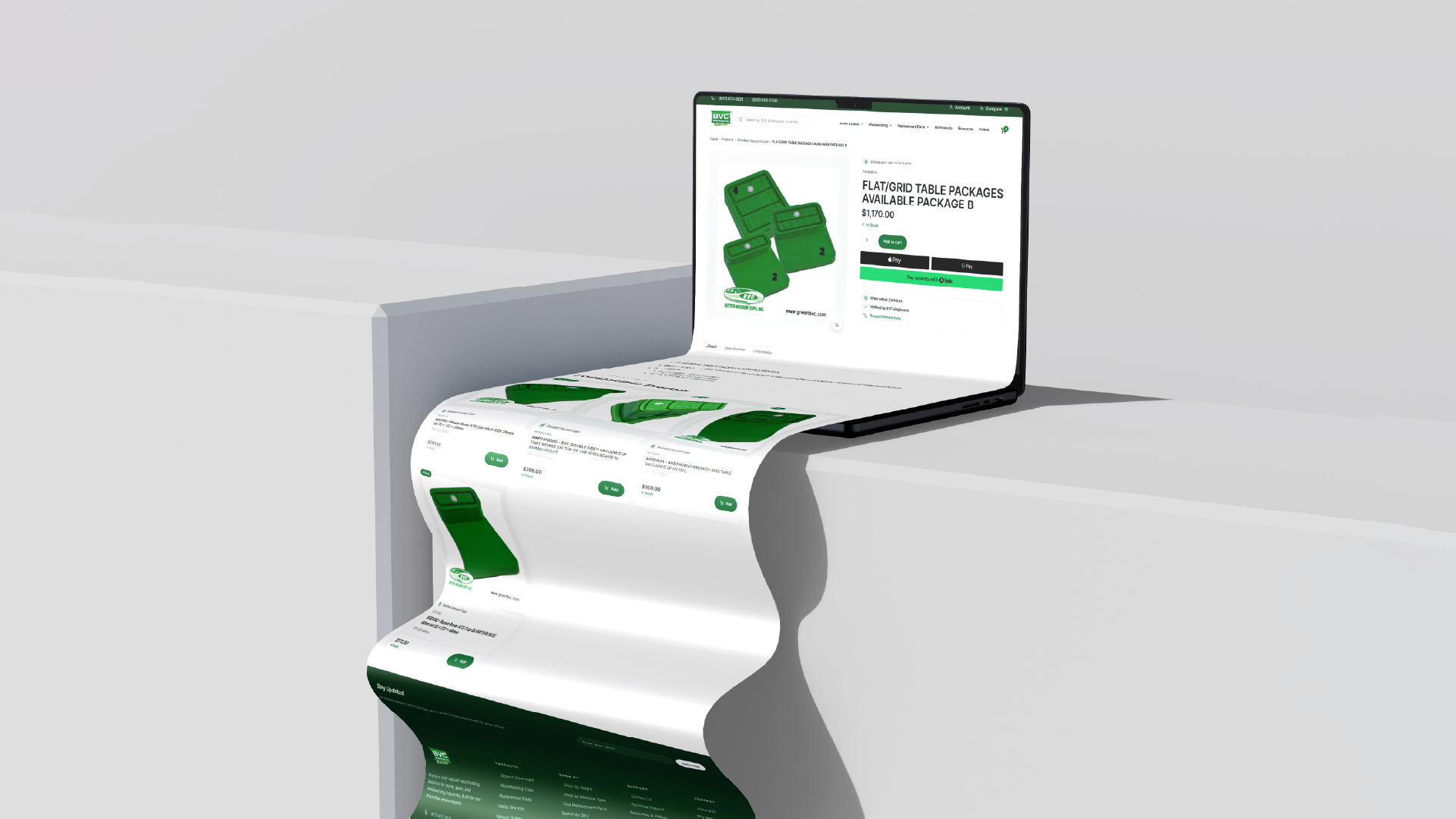 Better Vacuum Cups responsive product catalog design