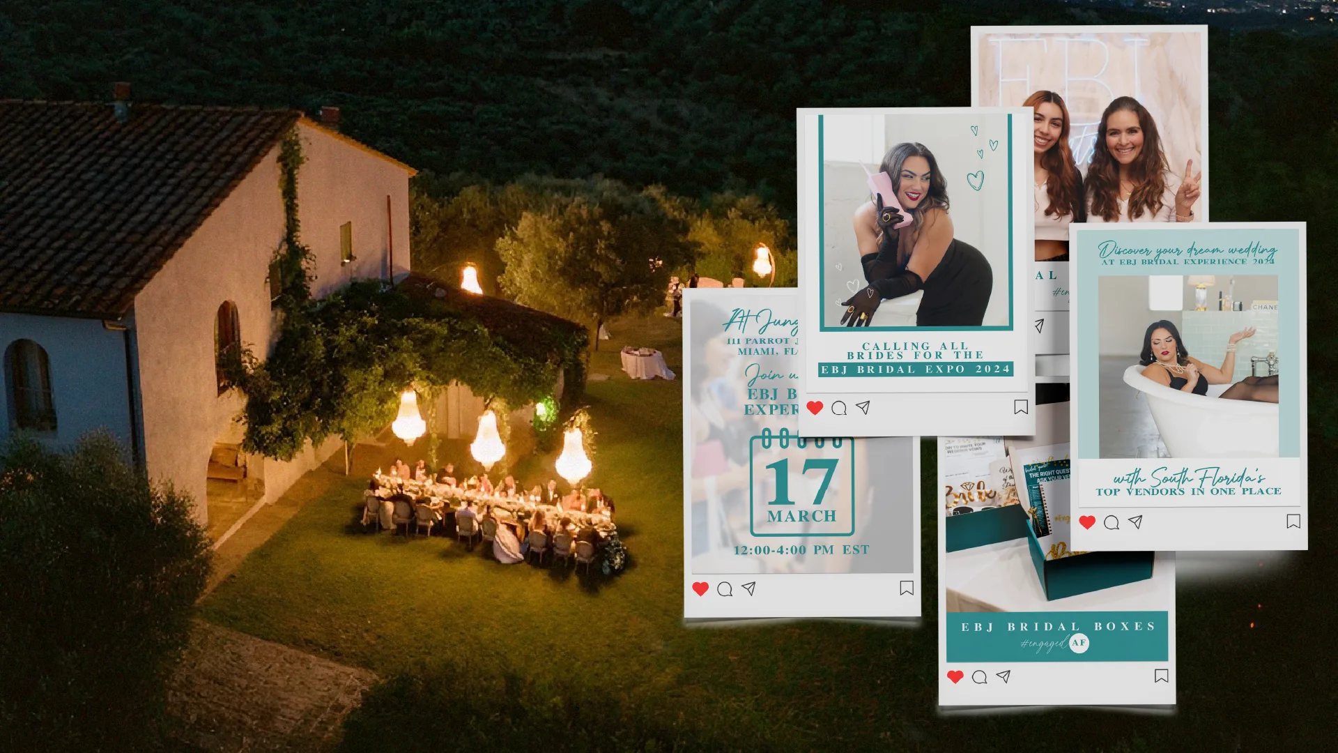 EBJ Bridal Experience posts promoting the 17 March event at Jungle Island in Miami