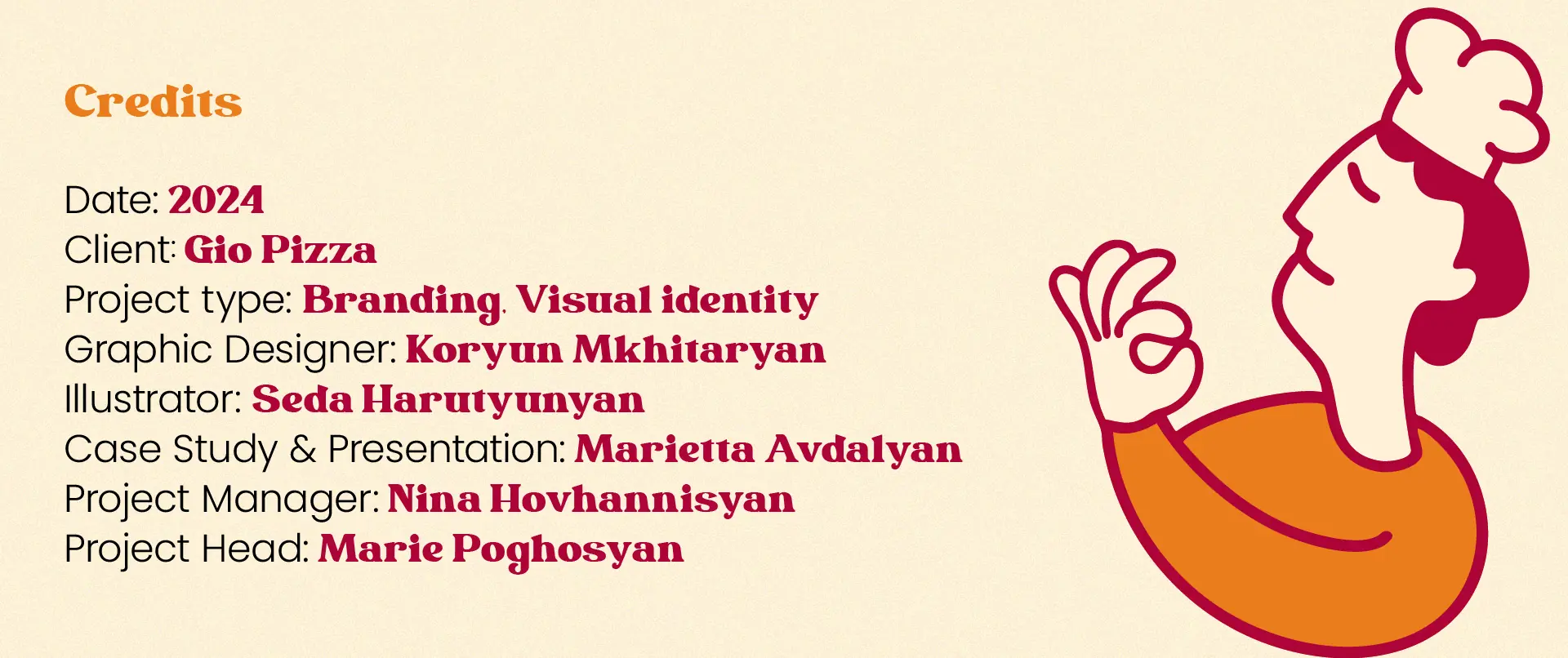 Pizza Gio project credits