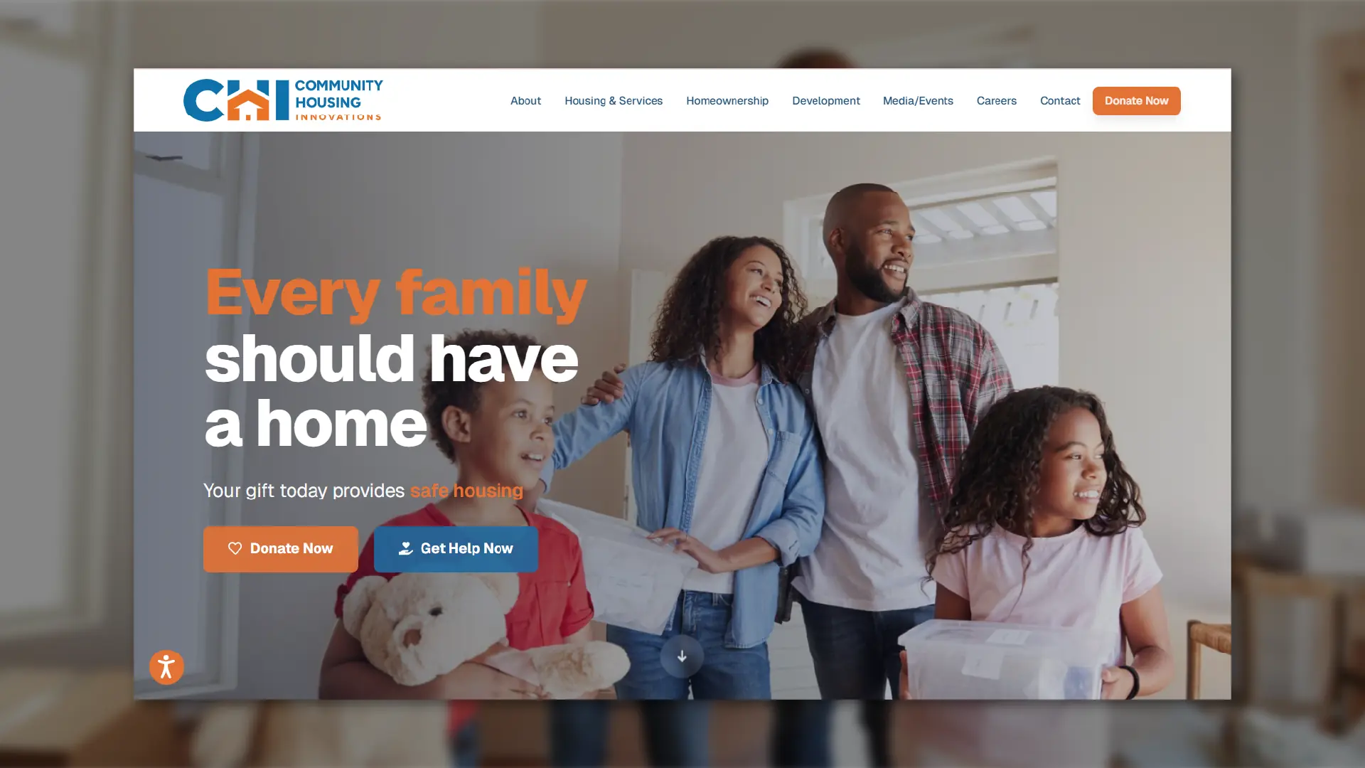 Community Housing Innovations homepage hero