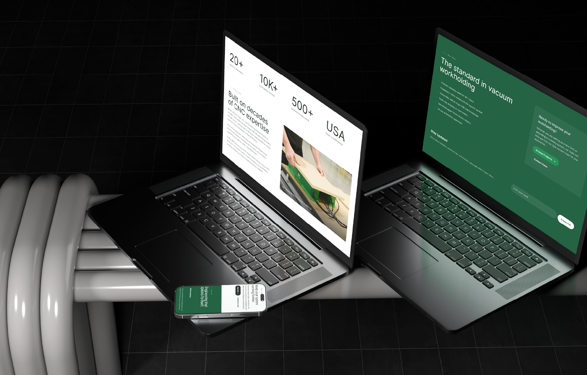 Better Vacuum Cups website across desktop and mobile devices